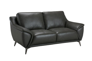 dark grey leather sofa gina