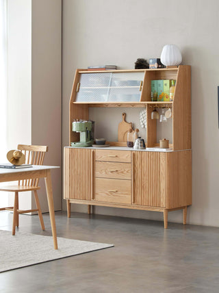 denise oak sideboard buffet with hutch