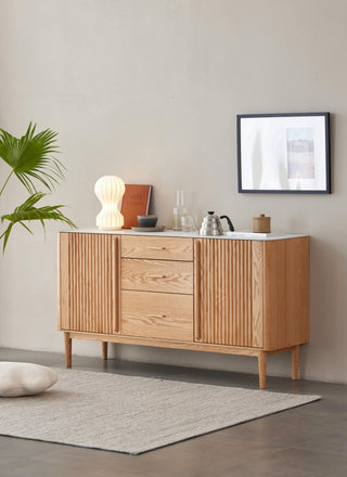 denise oak wood sideboard three drawers