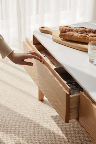 designer solid wood coffee table chantal
