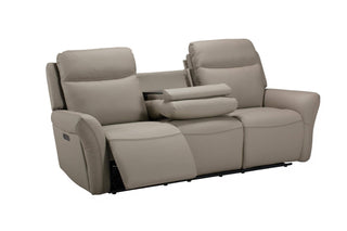 devin leather sofa with usb