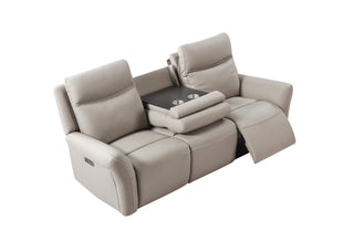 devin sleek leather recliner sofa