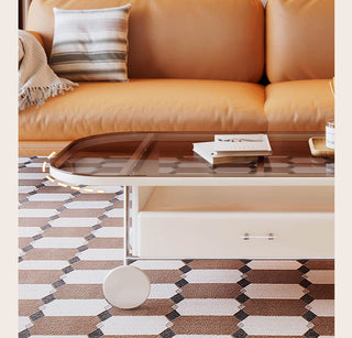 dina luxury coffee table with wheels