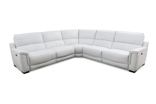 electric recliner leather sectional kira