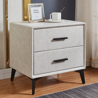 elegant antonella leather bedside table