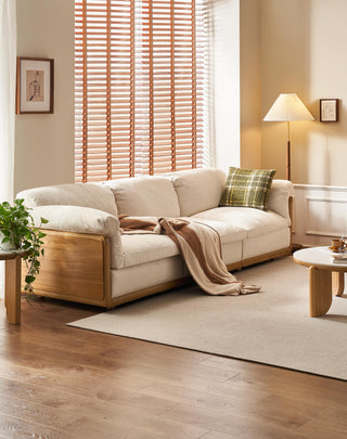 elegant fortuna wooden sofa two seater