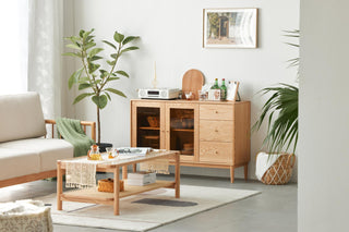 elegant melfi sideboard glass doors
