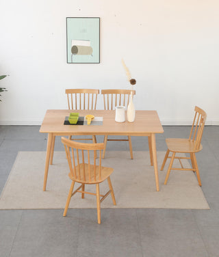 elegant oak wood dining table by dante