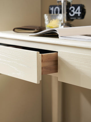 elegant quinn white study desk 2 drawer design