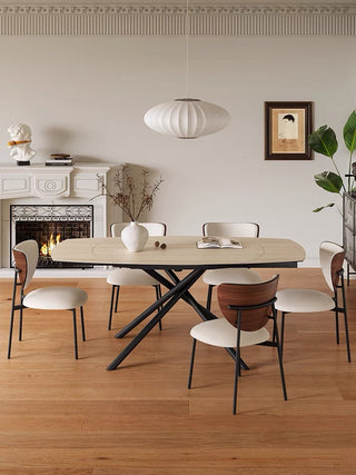 elegant vico oval extendable dining table