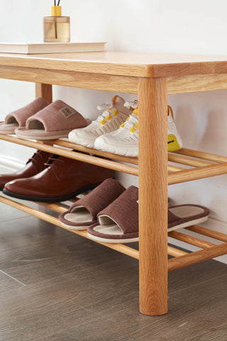 elise wooden bench for clothing