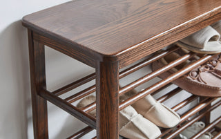 elise wooden bench organizer