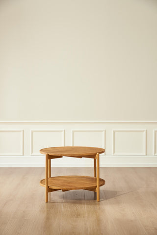 ella oak coffee table vintage touch