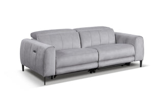 enzo power recliner sofa usb tech fabric