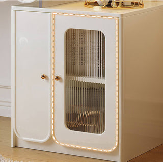 fabiola wooden dressing table with lights