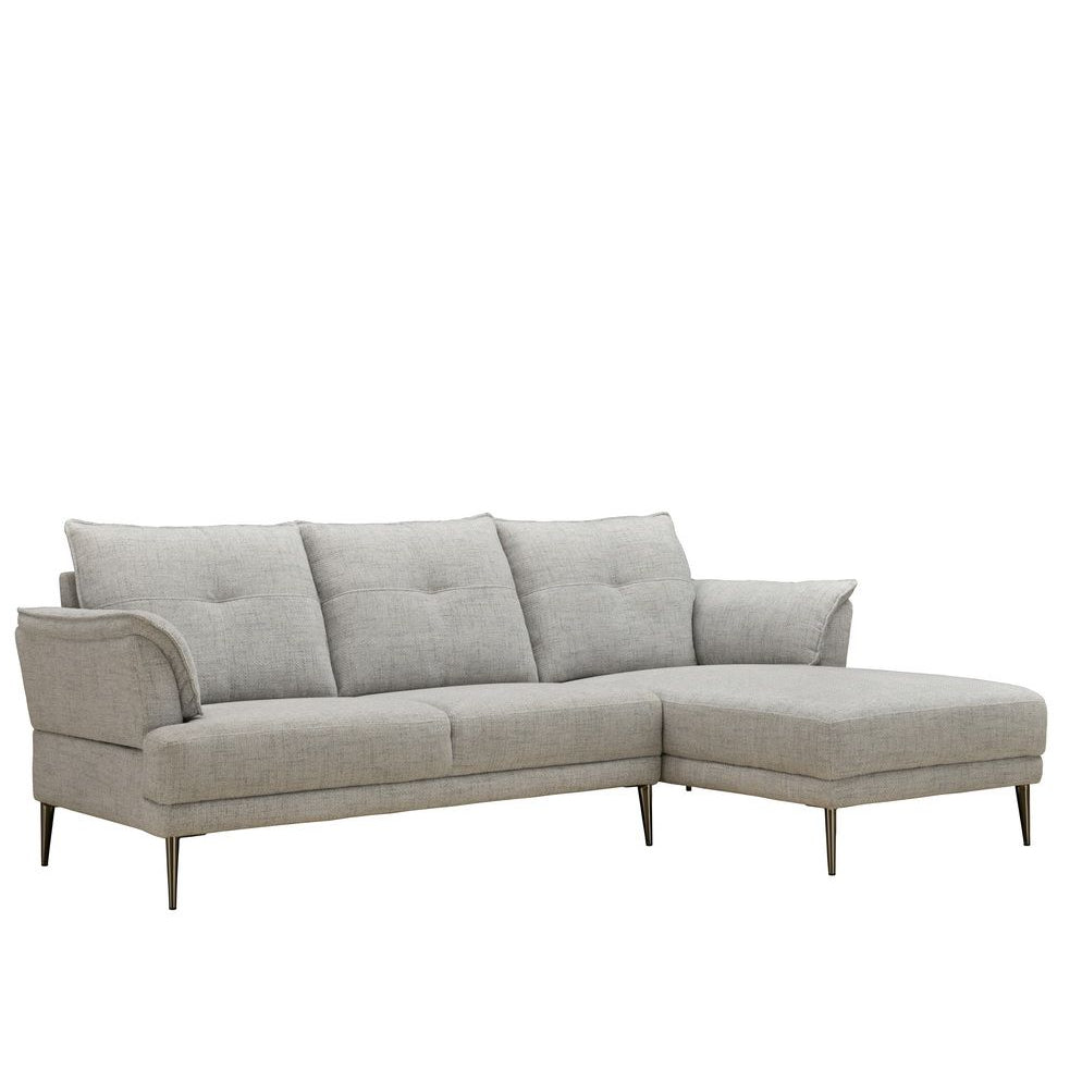 Melvin LShape Sofa Leather & Fabric Singapore COMFY