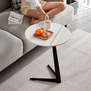 fabrizia c shaped side table white lounge