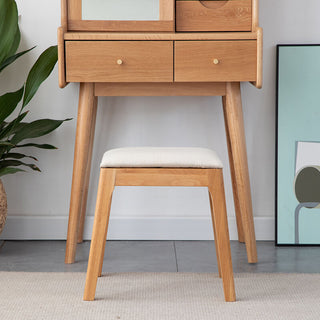 fabrizio dressing stool oak wood comfort