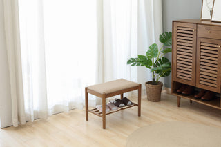 farrah shoe bench white