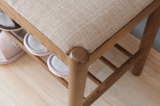 farrah shoe bench with backrest