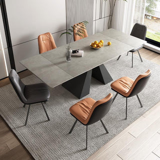festivo light grey extendable sintered stone table