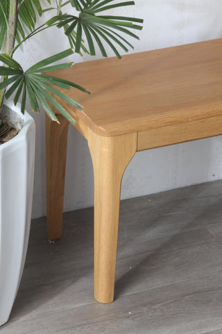 four legged sandro dining room bench oak