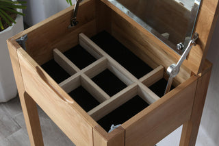 functional gianni vanity table with mirror and storage