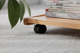 functional nido table wheels beech