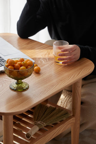 functional sola oak wood coffee table