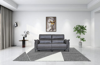 gabriel electric recliner sofa dark grey leather