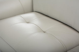 gina 2 seater light grey leather sofa
