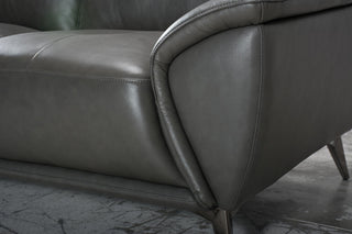gina dark grey leather sofa online