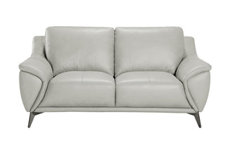 gina light grey leather sofa