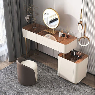 gina modern minimalist dressing table glass top