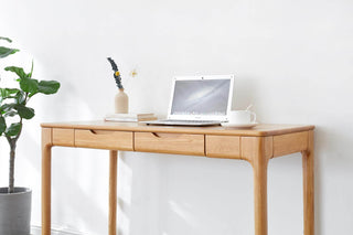 girona study desk wooden rounded corners