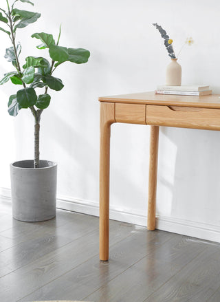 girona study desk wooden rounded legs