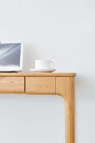 girona study desk wooden two drawers