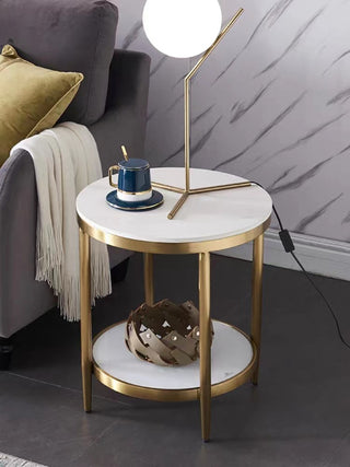 gracia marble side table living room setup