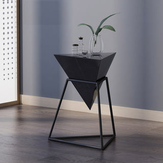 greta side table reverse pyramid abstract