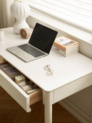 heat resistant cleo white study desk