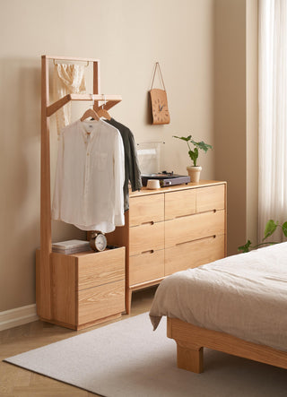 helena bedside unit with hanging rack