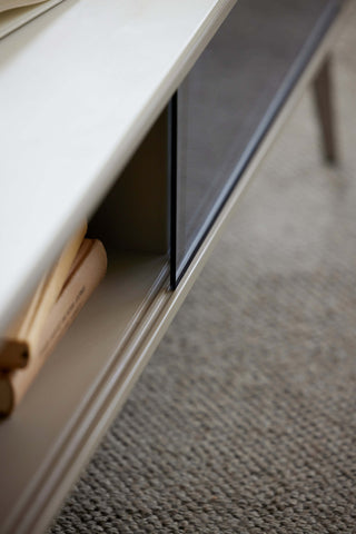 ines modern glass side coffee table