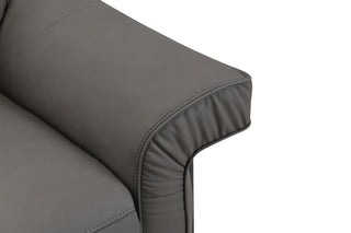 Gray sofa armrest on a white background