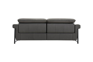 Gray sofa back on a white background