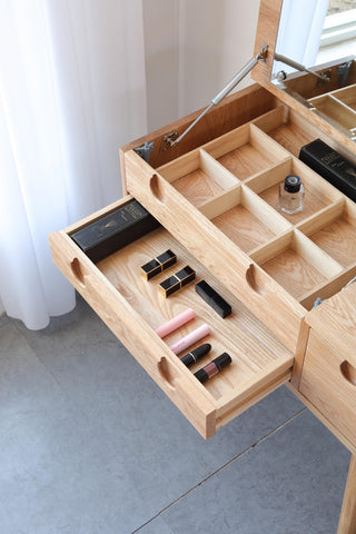 innovative franco wood dressing table with mirror