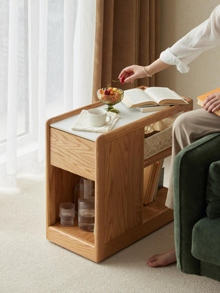 innovative rivo side table with drawer