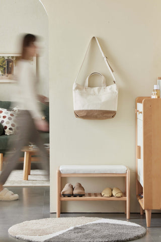 iona shoe rack with seat indoor