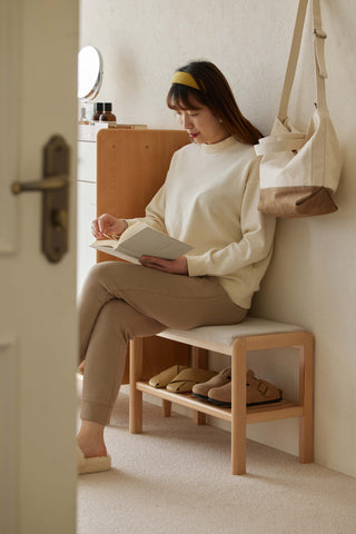 iona shoe rack with seat modern