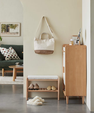 iona shoe rack with seat mudroom