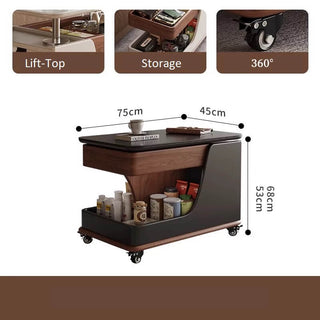 jonah trolley side table black walnut